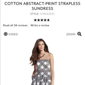 Cotton Abstract-Print Strapless Sundress - Size 2